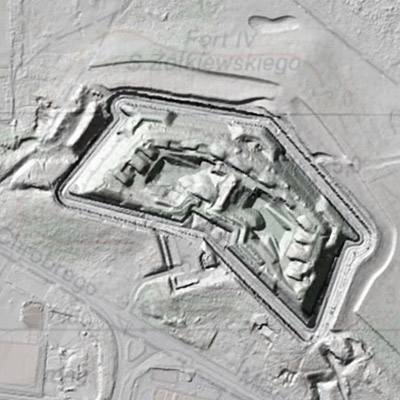 Numeryczny model terenu Fortu IV w Toruniu